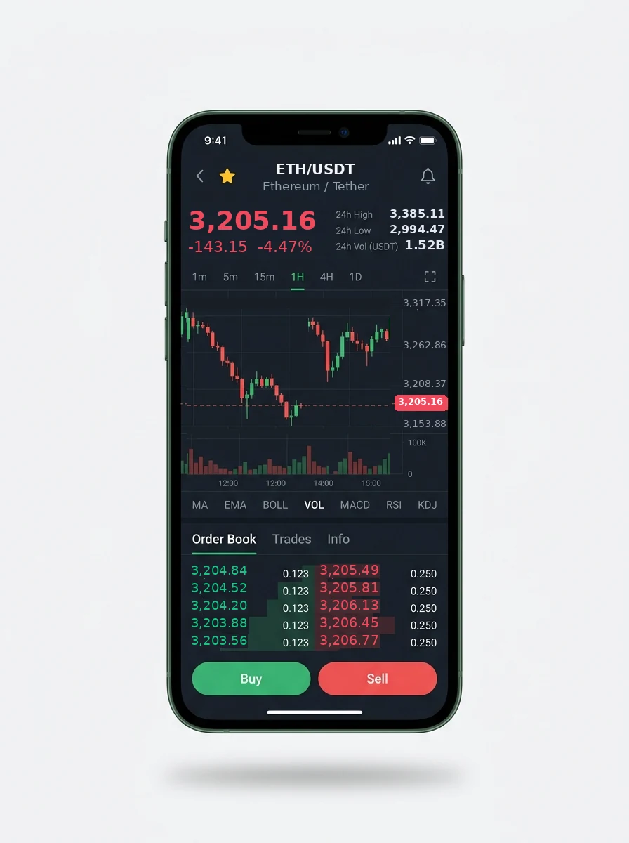 The same portfolio view on a phone screen The same portfolio view on a phone screen